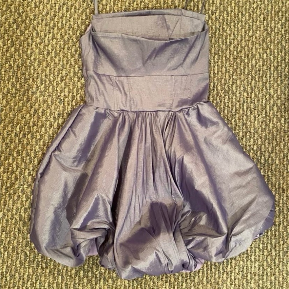 Windsor Shimmery Lavender Strapless Bubble Dress